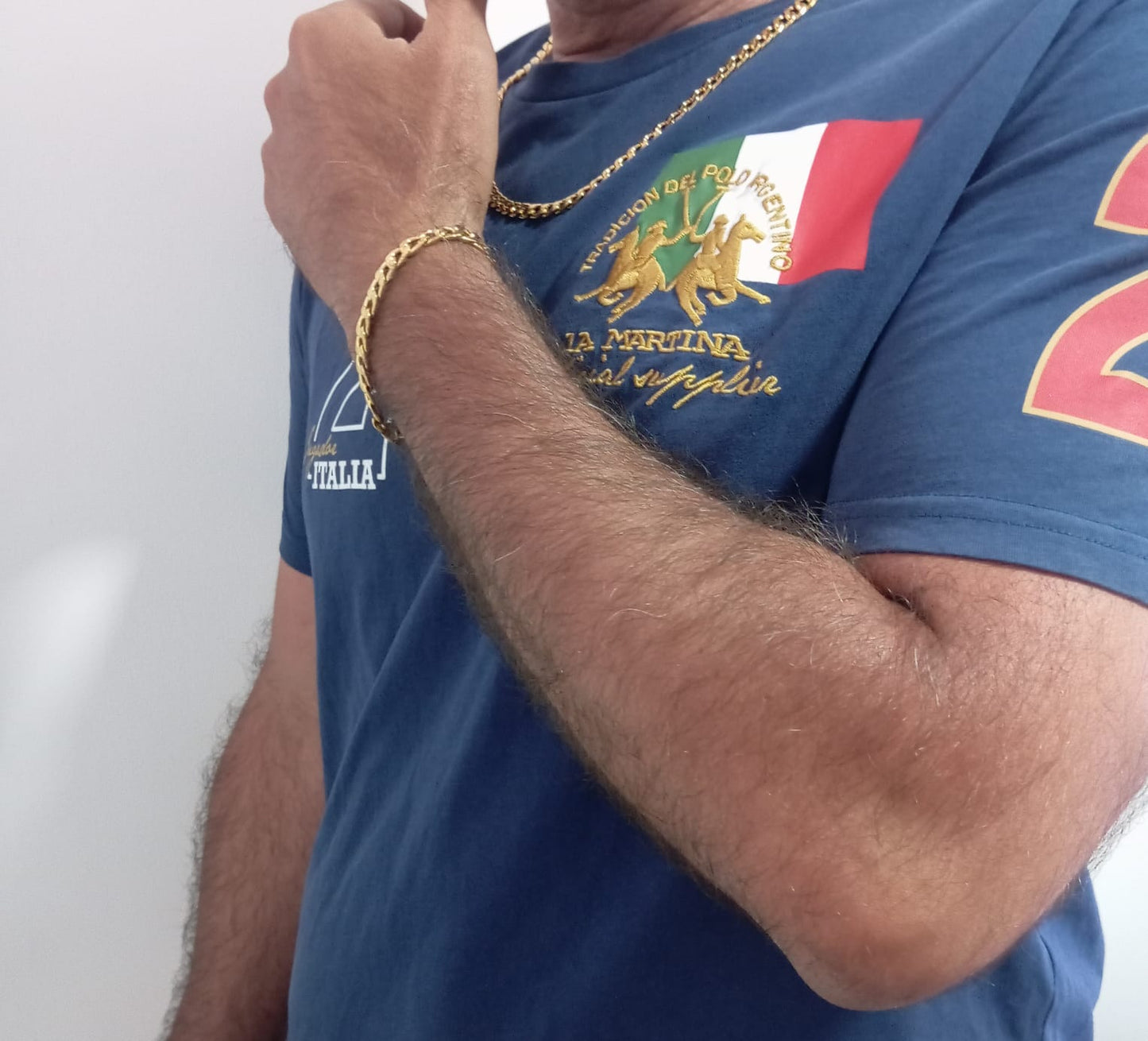 Cadena y Brazalete Golden Flow