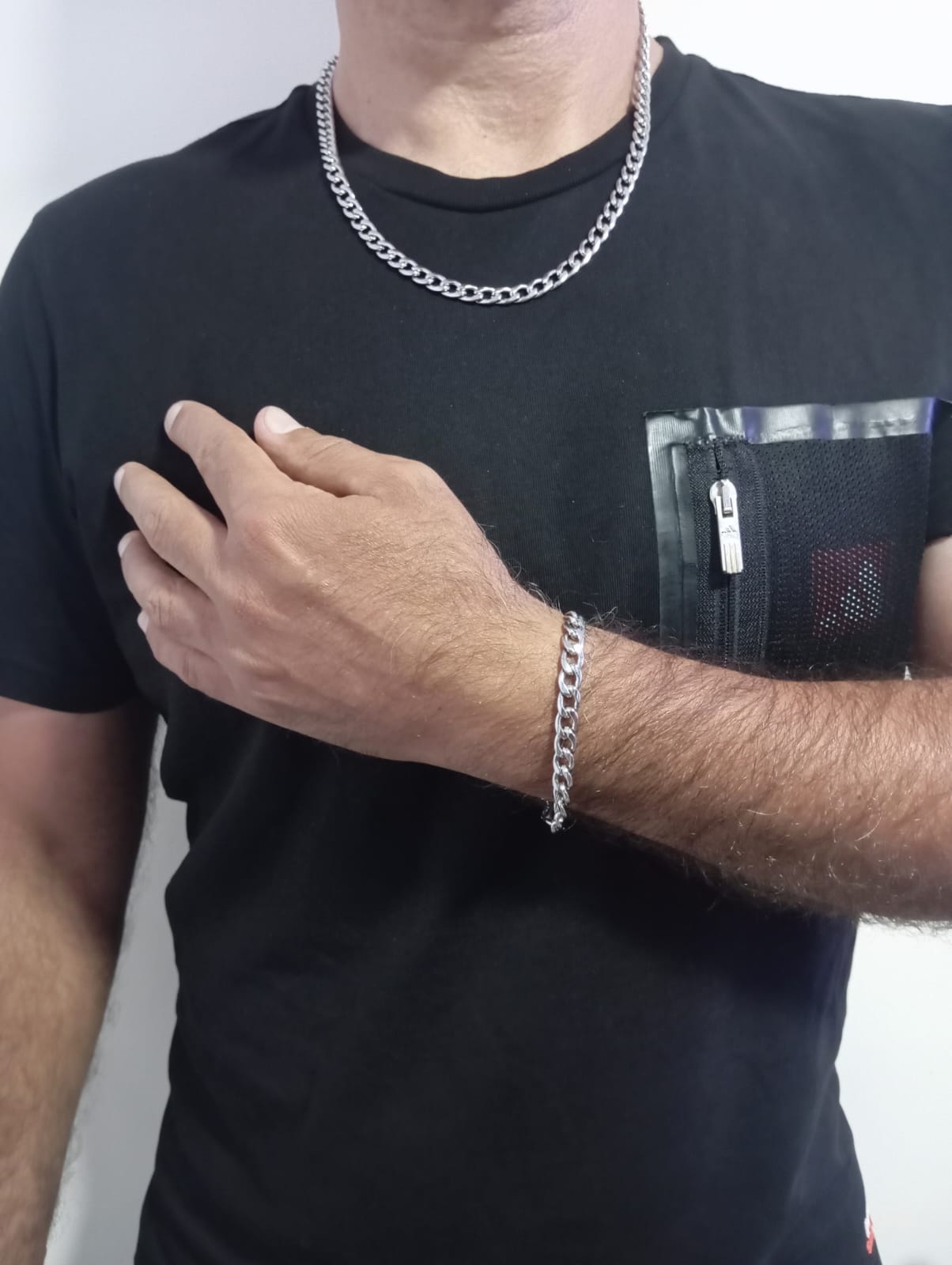 Cadena y Brazalete Golden Flow